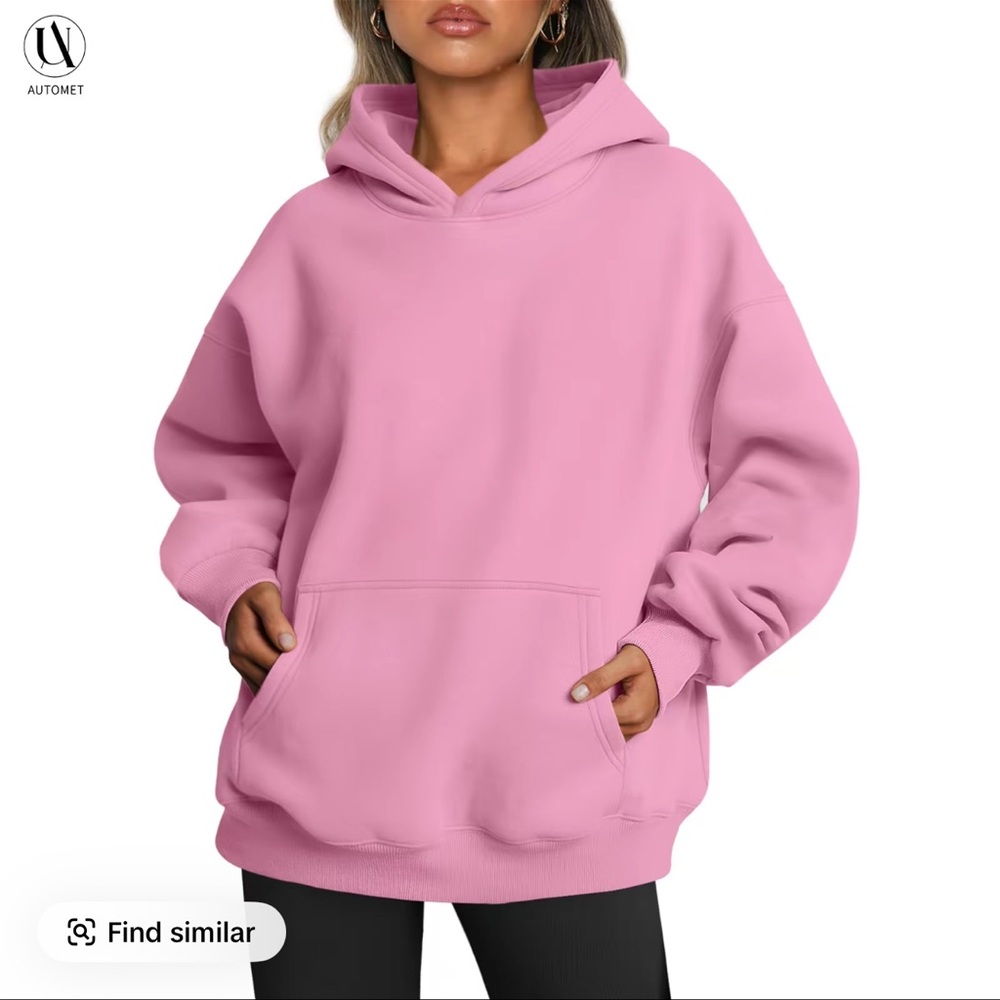 Automet Women's Casual Pink Hoodie